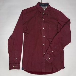 Dark Red Van Heusen Shirt Slim Fit